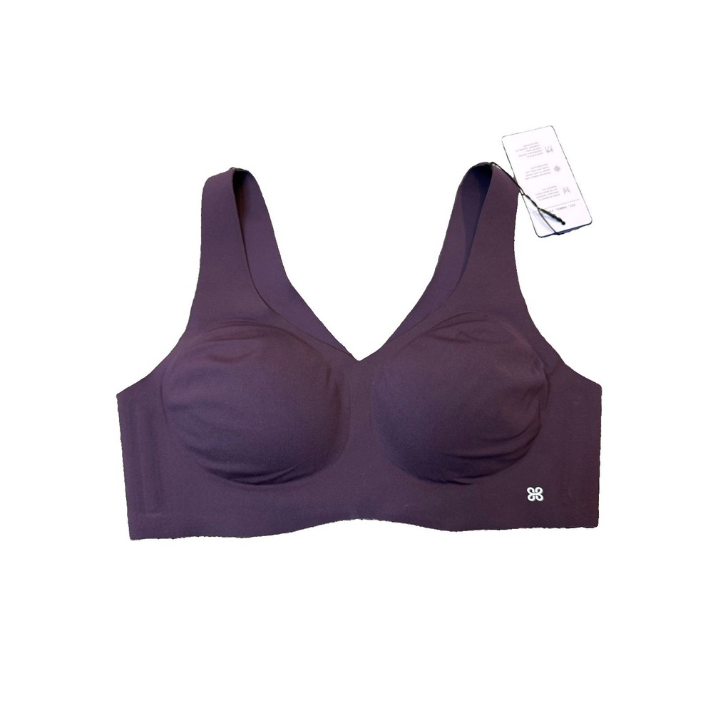 Honeylove V Neck Bra Softform Wireless Purple New Size M Supportive Soft